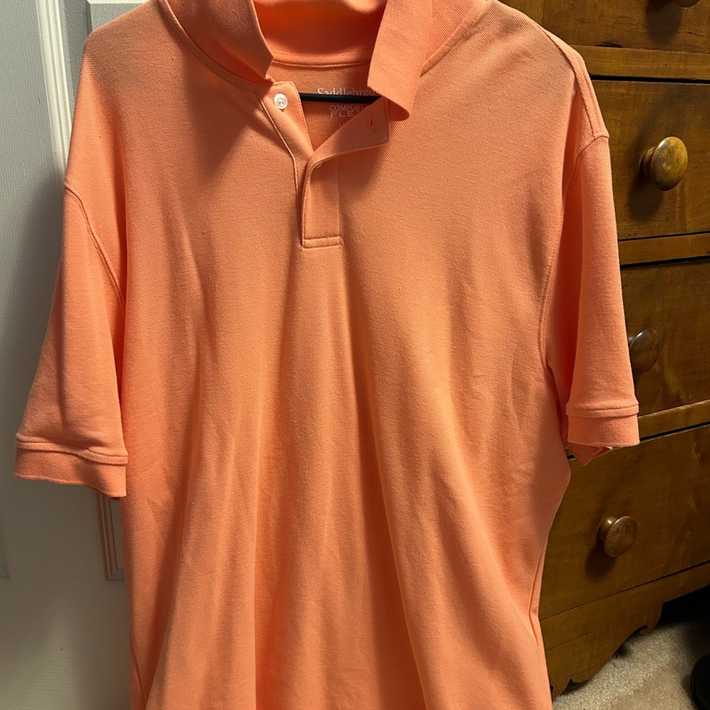 Calvin Klein Men's Polo Shirt - Peach